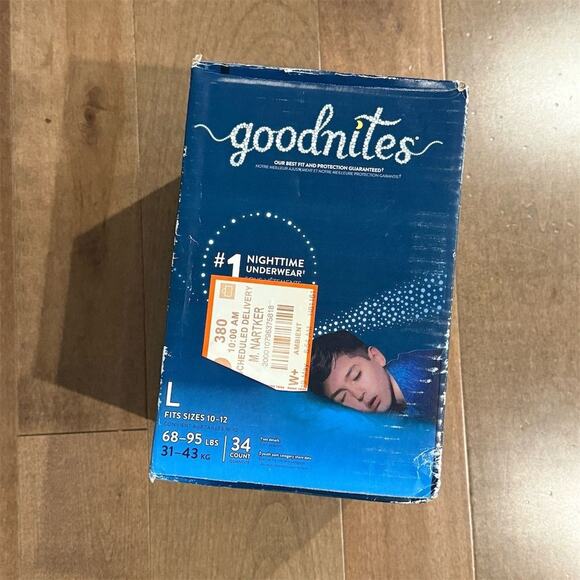 Goodnites Boys' Nighttime Underwear Large 34 Ct Bedwetting Protection - Picture 1 of 4